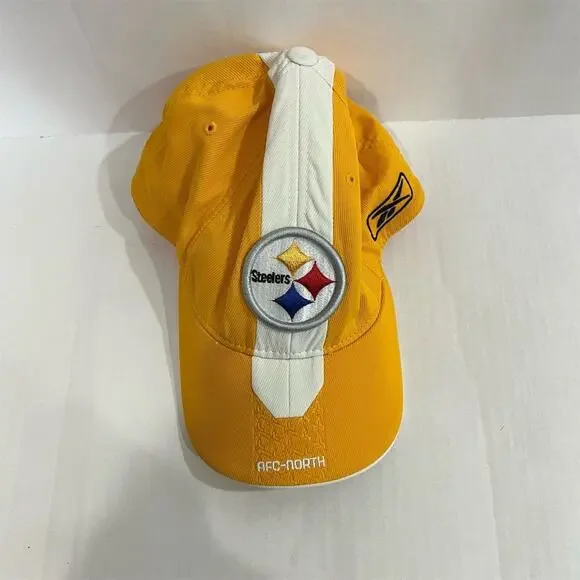 Pittsburgh Steelers Reebok Yellow Flex Fit Hat L/XL NFL Cap - Picture 1 of 8